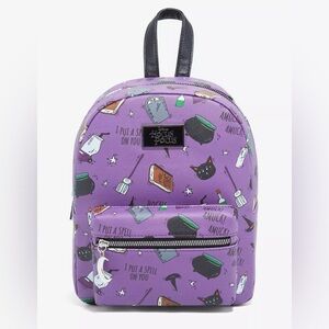 Bioworld x Hot Topic Hocus Pocus Icons Mini Backpack- Purple- NWT